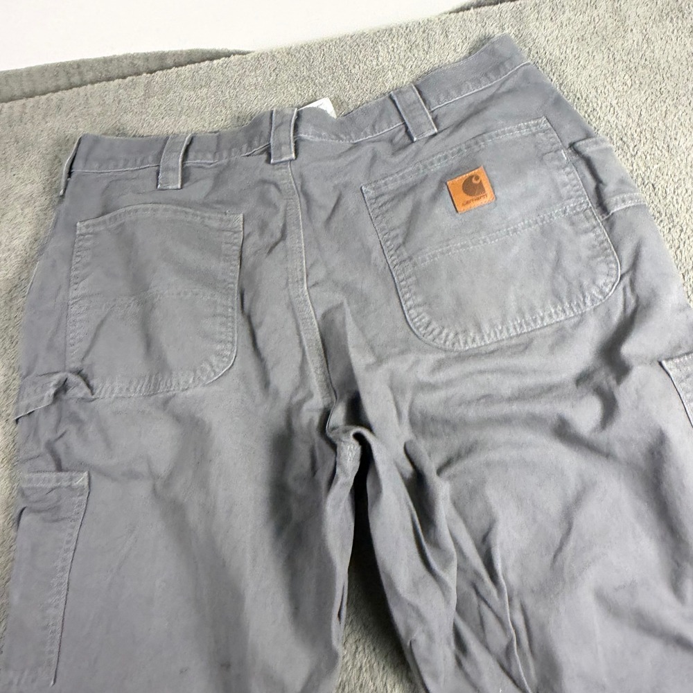 Carhartt B151 FAT Mens Grey Loose Original Fit Canvas Carpenter Work Pants 38x32